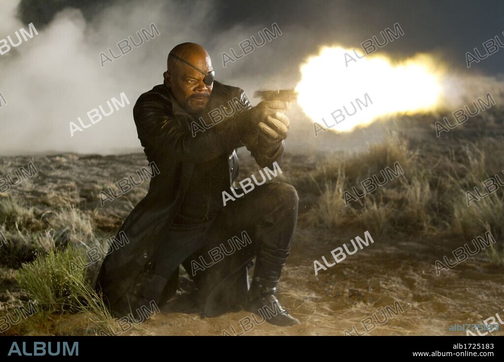 SAMUEL L. JACKSON en LOS VENGADORES, 2012 (THE AVENGERS), dirigida por JOSS WHEDON. Copyright MARVEL ENTERPRISES.