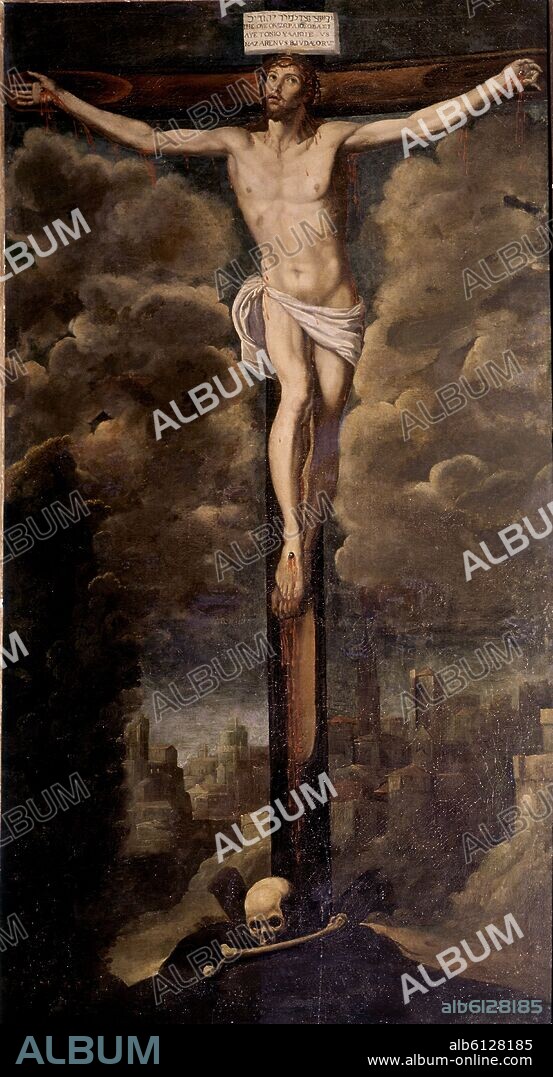 LUIS TRISTAN (1585-1624). CRISTO CRUCIFICADO - SIGLO XVII - BARROCO ESPAÑOL.