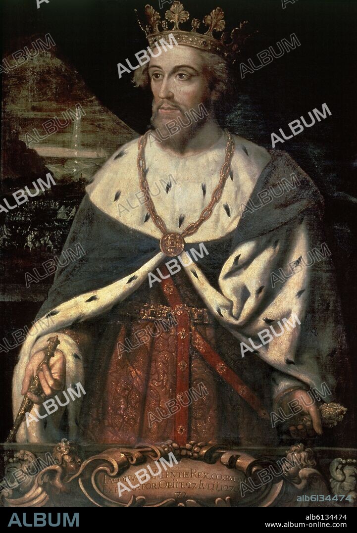 ANONYMOUS. Jaime Ist, the "Conquistador" of Aragon and Cataluna (1208-1276). Oil on canvas (123 x 90 cm). Valencia, Government Palace.