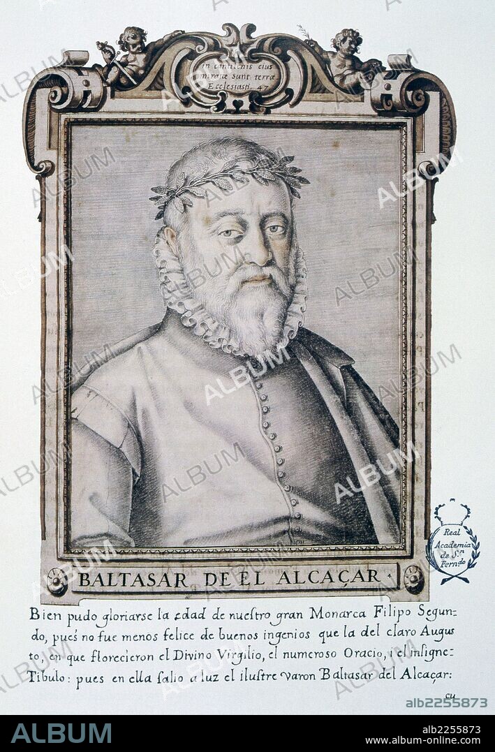 ALCAZAR BALTASAR DE. ESCRITOR Y POETA ESPAÑOL . SEVILLA 1530 - 1606. DIBUJO DE FRANCISCO PACHECO. MUSEO LAZARO GALDIANO. MADRID. SFGP / © KORPA.