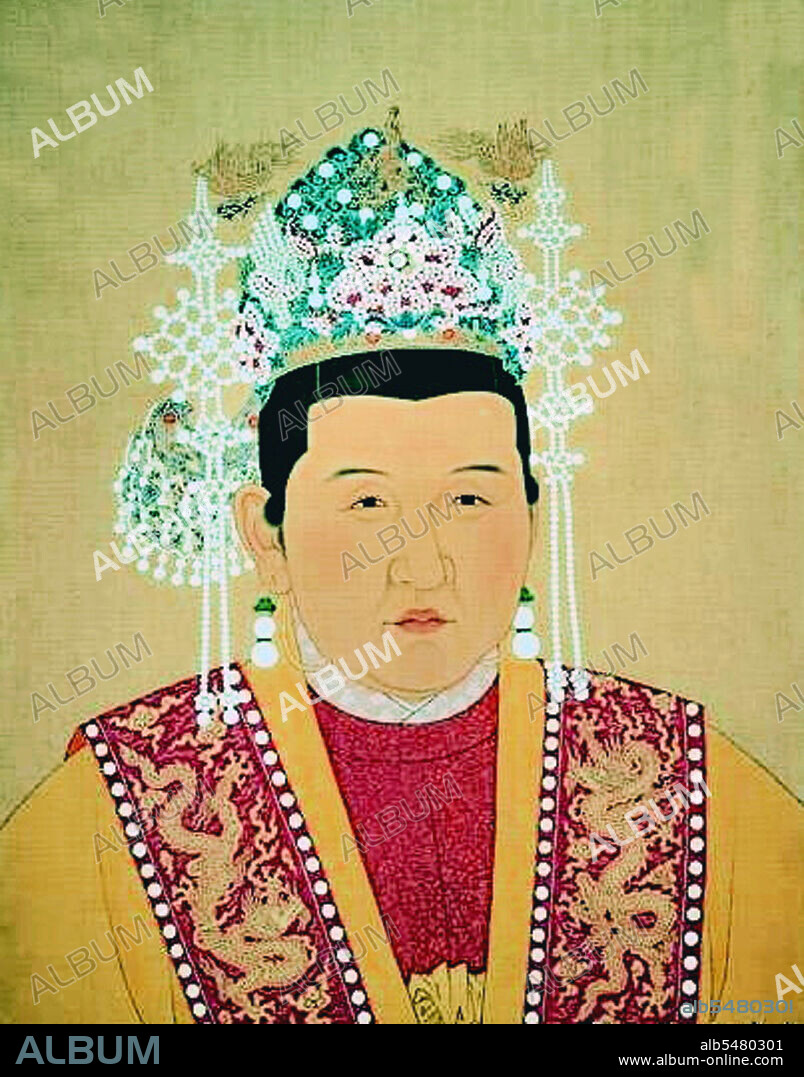 Empress Xiao Ci Gao, consort of the 1st Ming Emperor Hongwu (r. 1368-1398), mother of the 3rd Ming Emperor Yongle (r. 1402-1424).