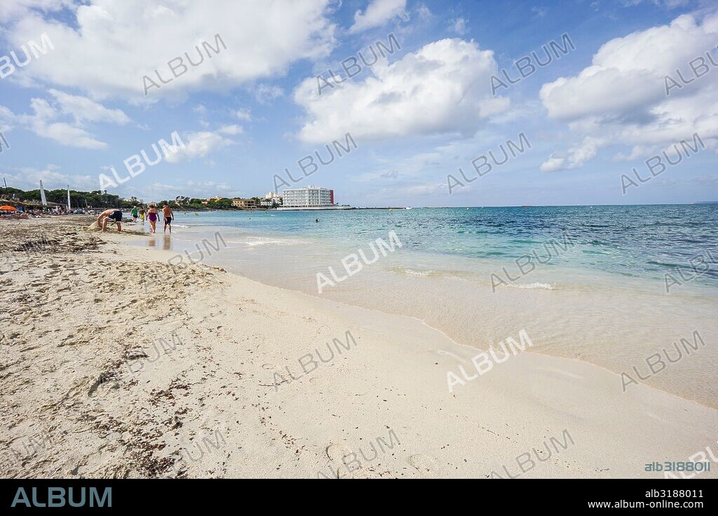 playa Estanys, Colònia de Sant Jordi, término municipal de Las Salinas, Mallorca, balearic islands, spain, europe.