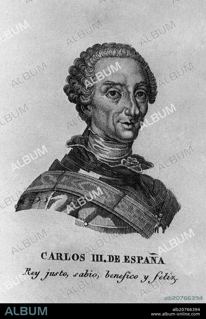 PABLO ALABERN Y MOLAS (1804-1860). RETRATO DE CARLOS III REY DE ESPAÑA (1716/1788).