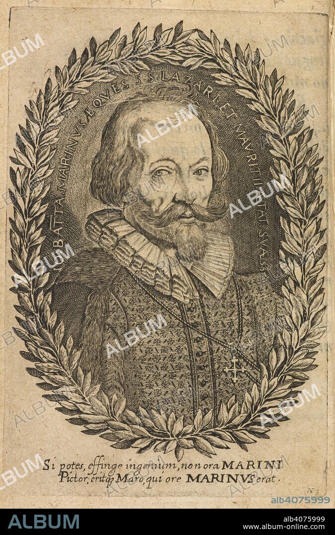 GIOVANNII BATTISTA MARINI. Portrait of the author, Giovanni Battista Marini. La Strage deglâ€™Innocenti (Della Gerusalemme distrutta, canto settimo, Della rede-Della operanza-Della Lurita. All in verse. O. Beltrano: Napoli, Italy 1632. Source: 11426.b.71 plate opposite page 1. Language: Italian.