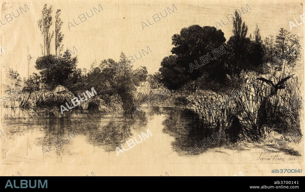FRANCIS SEYMOUR HADEN. Shere Mill Pond (The Larger Plate). Dated: in or after 1860. Medium: etching with drypoint.