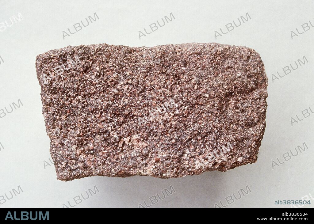 Arkose, a sandstone rock rich in feldspar.
