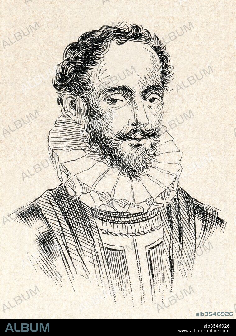 Jean Louis de Nogaret de La Valette, 1554–1642, created Duke of Épernon. Powerful member of the French nobility at the turn of the 16th century. From Enciclopedia Ilustrada Segui, published c. 1900.