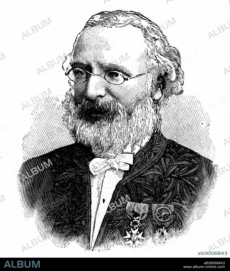 Frederic Passy (1822-1912) French economist and writer, 1902. Shared the first Nobel Peace prize with Henri Dunant in 1901. Engraving.
