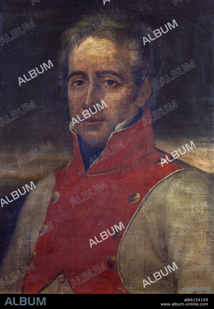 JOSE APARICIO (1770-1838). FRANCISCO JAVIER GIRON (1803-1872) DUQUE DE AHUMADA (HIJO DE PEDRO AGUSTIN GIRON) - SIGLO XIX.