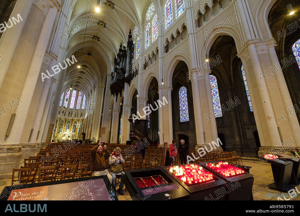Catedral de la Asunción de Nuestra Señora , 1194 1220. Gótico, Chartres, Centro-Val de Loire, France,Western Europe.