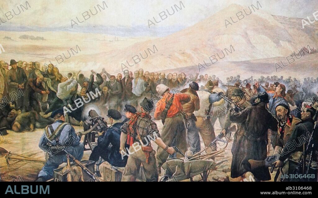 The Paracuellos massacres (Matanzas de Paracuellos) a series of mass killings of civilians and soldiers by the Republicans. It took place before and during the Battle for Madrid during the early stages of the Spanish Civil War. Thousands of political prisoners and military personnel had been incarcerated in Madrid since before the start of the war in July 1936 (around 5,000). A majority of prisoners, who were told they would be set free, were taken by trucks to fields outside Paracuellos del Jarama and Torrejón de Ardoz, where they were shot and buried in mass graves.