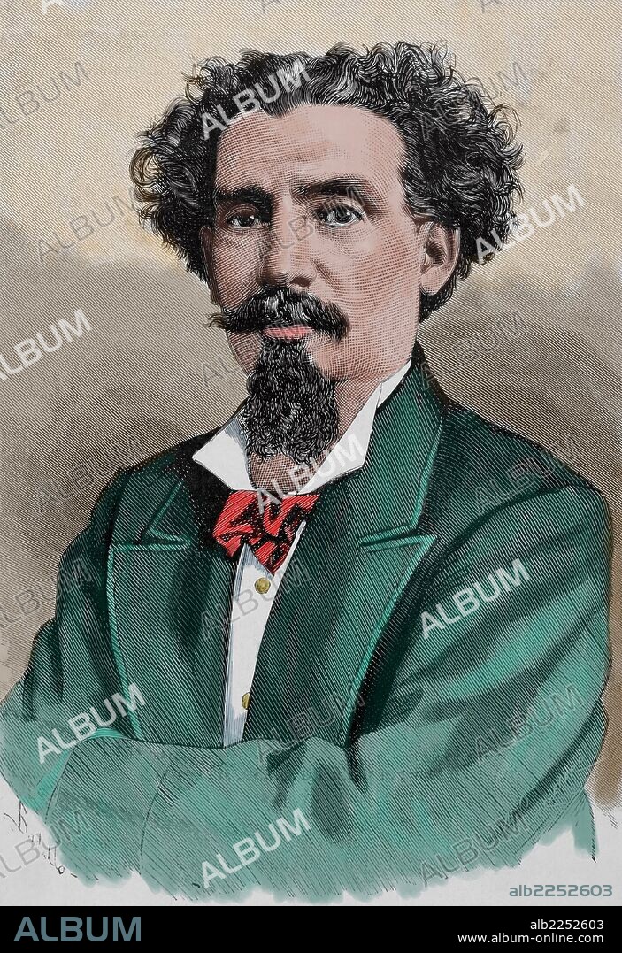 FRANCISCO LINARES ALCANTARA (1825-1878). Militar y político venezolano. Presidente de la República durante 1878-1879. Grabado por A. Carretero. "La Ilustración Española y Americana", 1877. Coloreado.