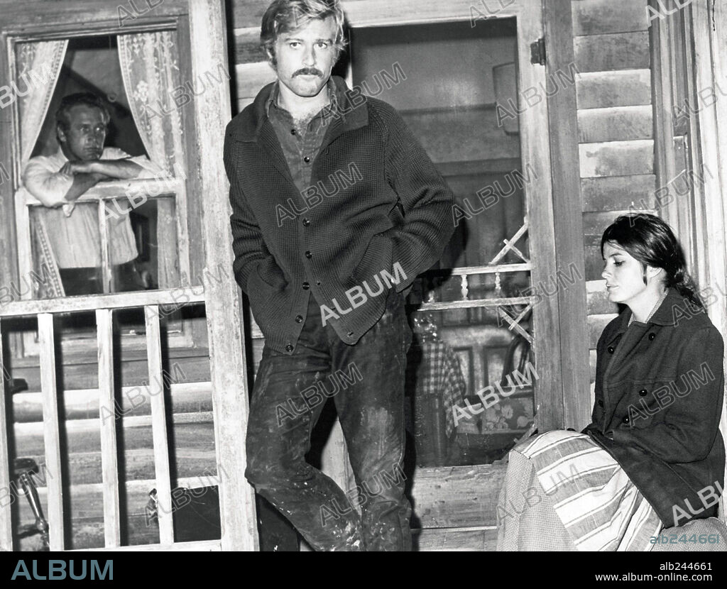 KATHERINE ROSS, PAUL NEWMAN y ROBERT REDFORD en DOS HOMBRES Y UN DESTINO, 1969 (BUTCH CASSIDY AND THE SUNDANCE KID), dirigida por GEORGE ROY HILL. Copyright 20TH CENTURY FOX.