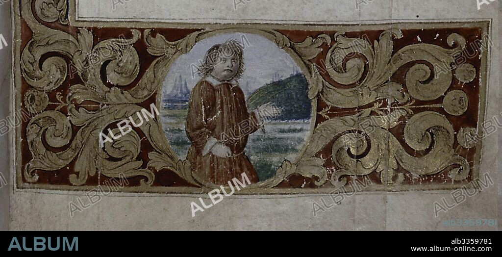 MARIANO DI JACOPO DEL BUONO. Portrait of Aesop (From: Aesop Fables - "Medici Aesop").