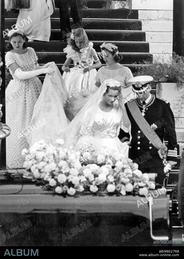 Julio 1959. Boda de Alberto de Lieja y Paola Ruffo Di Calabria en Bruselas.