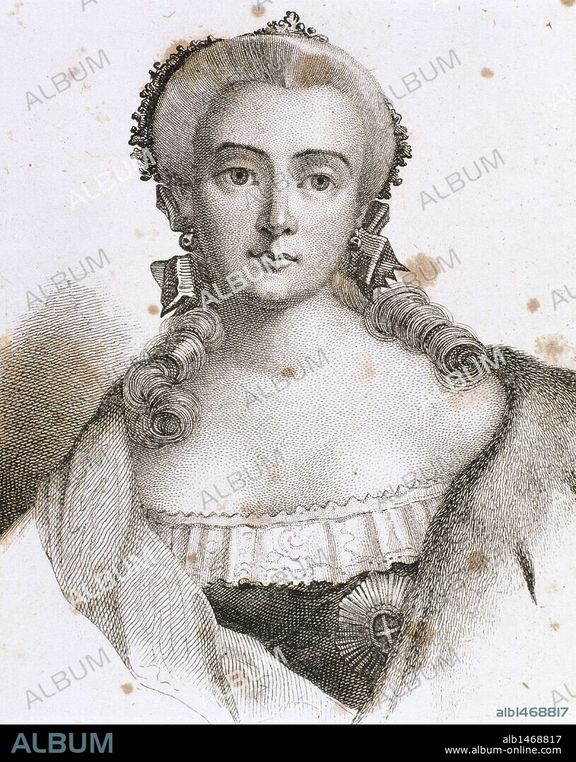 ISABEL PETROVNA (1709-1762). Zarina de Rusia (1741-1762). Grabado del siglo XIX.