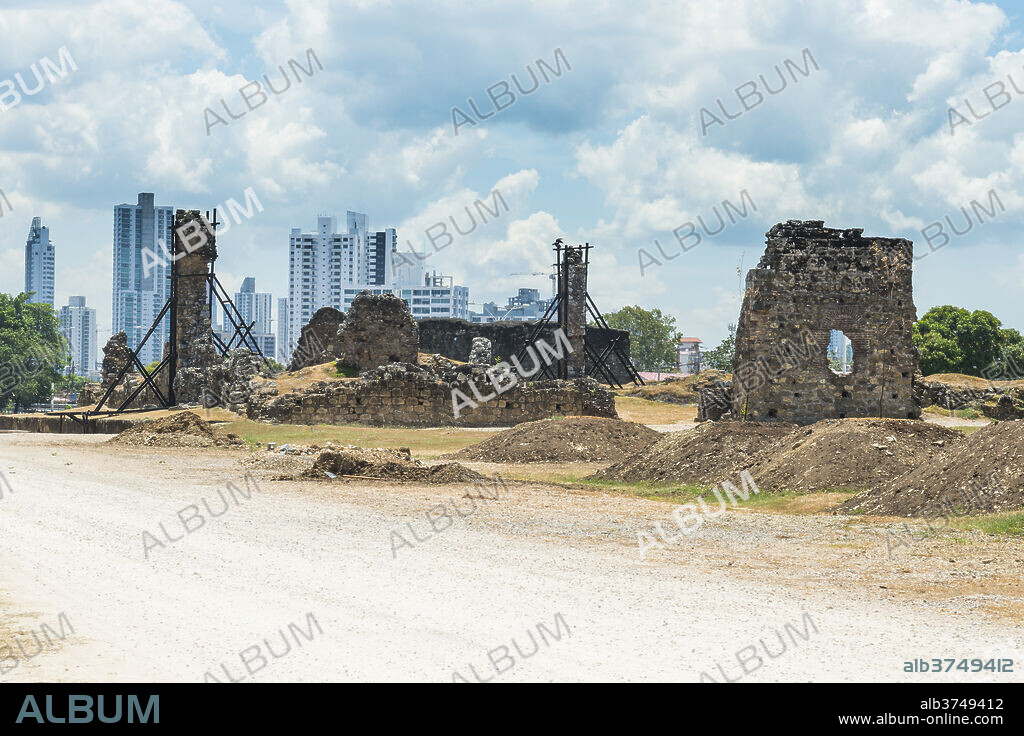 Panama Viejo, the remains of Old Panama, UNESCO World Heritage Site, Panama City, Panama, Central America.