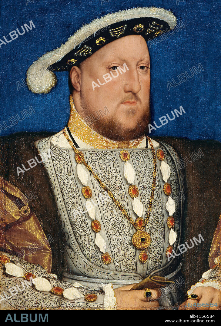 HANS HOLBEIN DER JÜNGERE. Hans el Joven Holbein (Augsburg, 1497/98 - London, 1543). Portrait of Henry VIII of England (ca. 1537). Oil on panel. 28 x 20 cm.