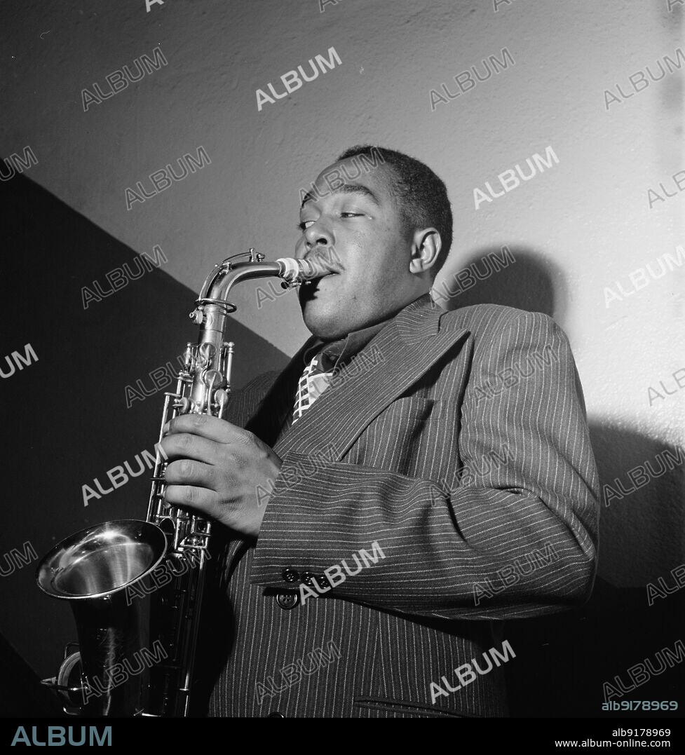 WILLIAM PAUL GOTTLIEB. Portrait of Charlie Parker, Carnegie Hall, New York, N.Y., ca. 1947.
