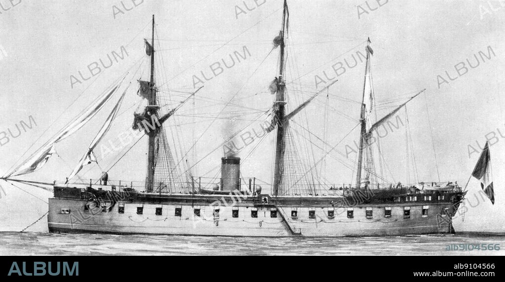 French ironclad Gloire. 1859.