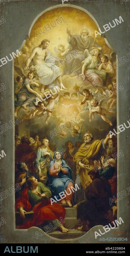 安东·拉斐尔·门斯. 'Descent of the Holy Spirit'. Germany, After 1751. Dimensions: 46x25,5 cm.