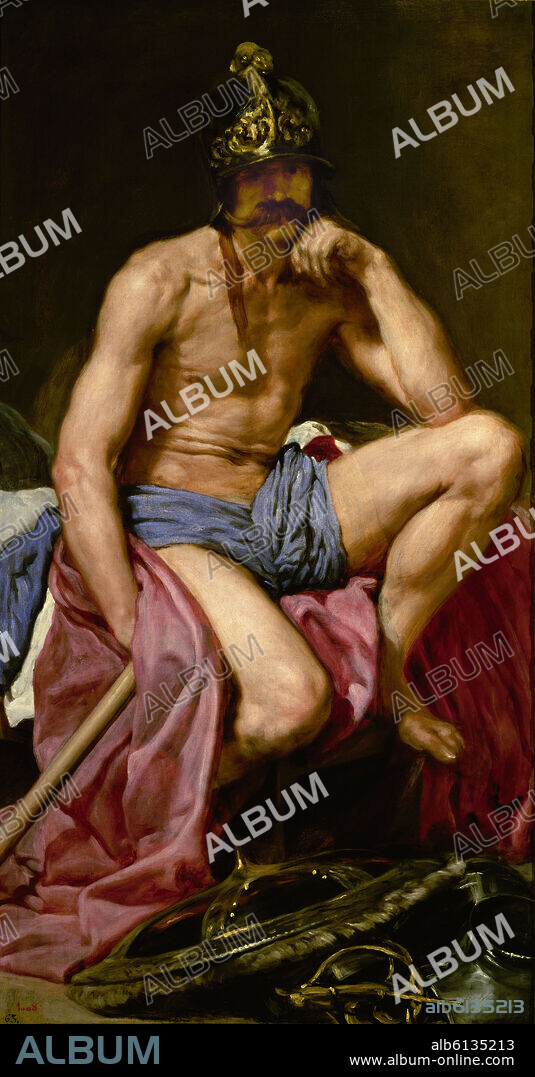 DIEGO VELAZQUEZ (1599-1660). EL DIOS MARTE - 1638 - OLEO/LIENZO - 179x95 cm - BARROCO ESPAÑOL - NP 1208.