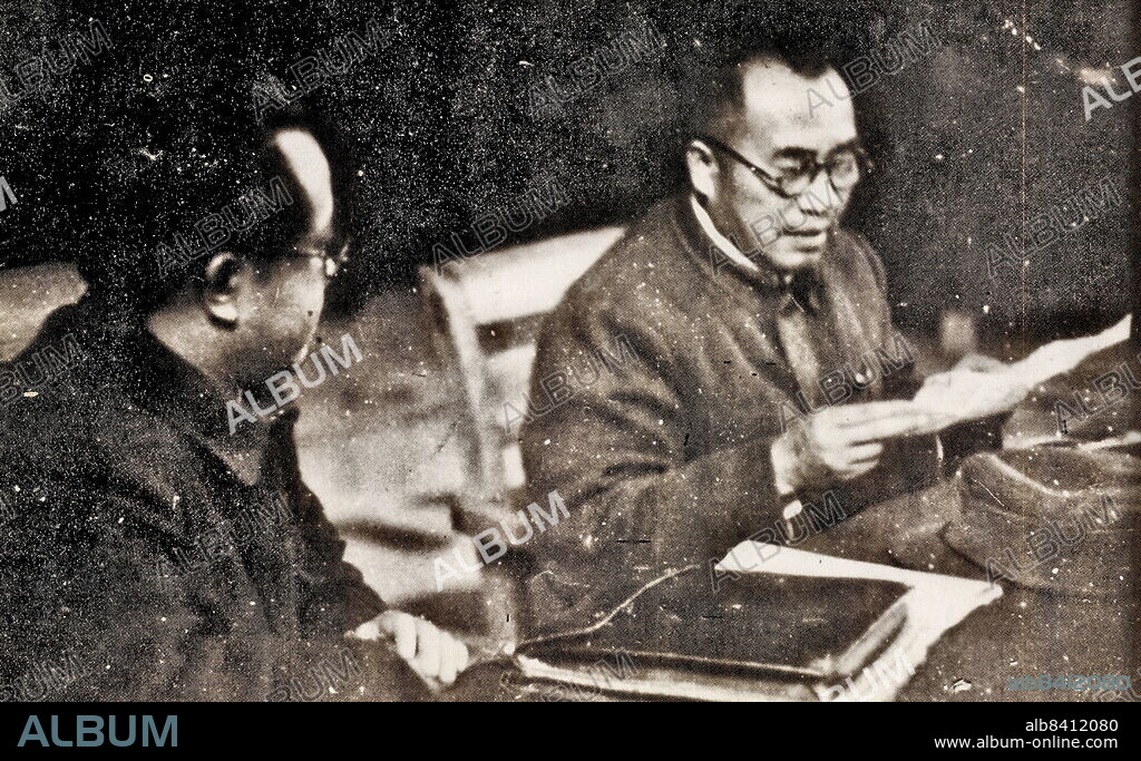 Ren Bishi and Zhu De on the podium of the Seventh National Congress of the Communist Party of China. Ren Bishi was a military and political leader in the early Chinese Communist Party. In the early 1930s,.