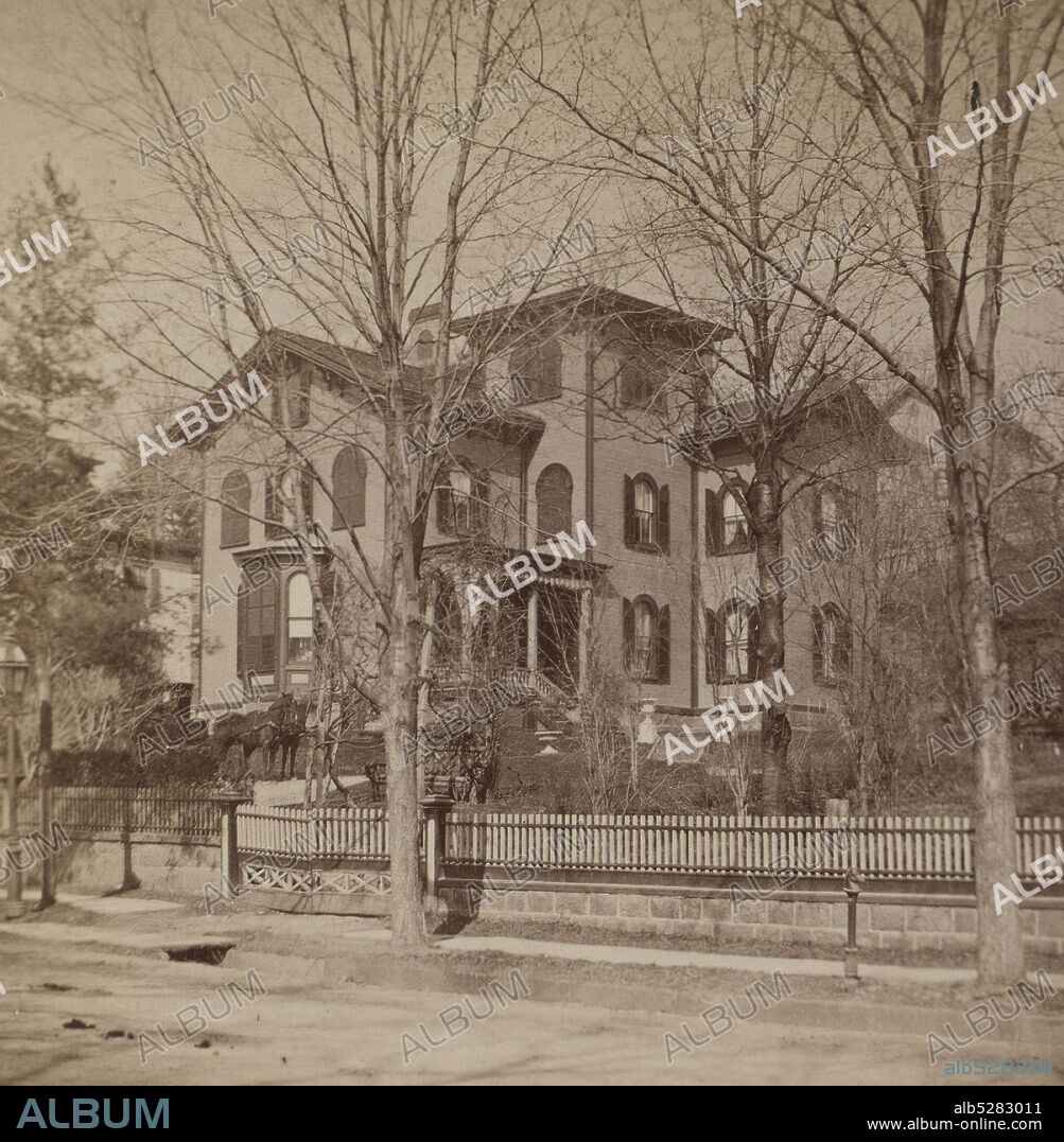 Residence of David Hawley esq. around 1870, Yonkers, N.Y., Wyer, Henry Sherman (1847-1920), Houses, New York (State), Westchester County (N.Y.), Yonkers (N.Y.).