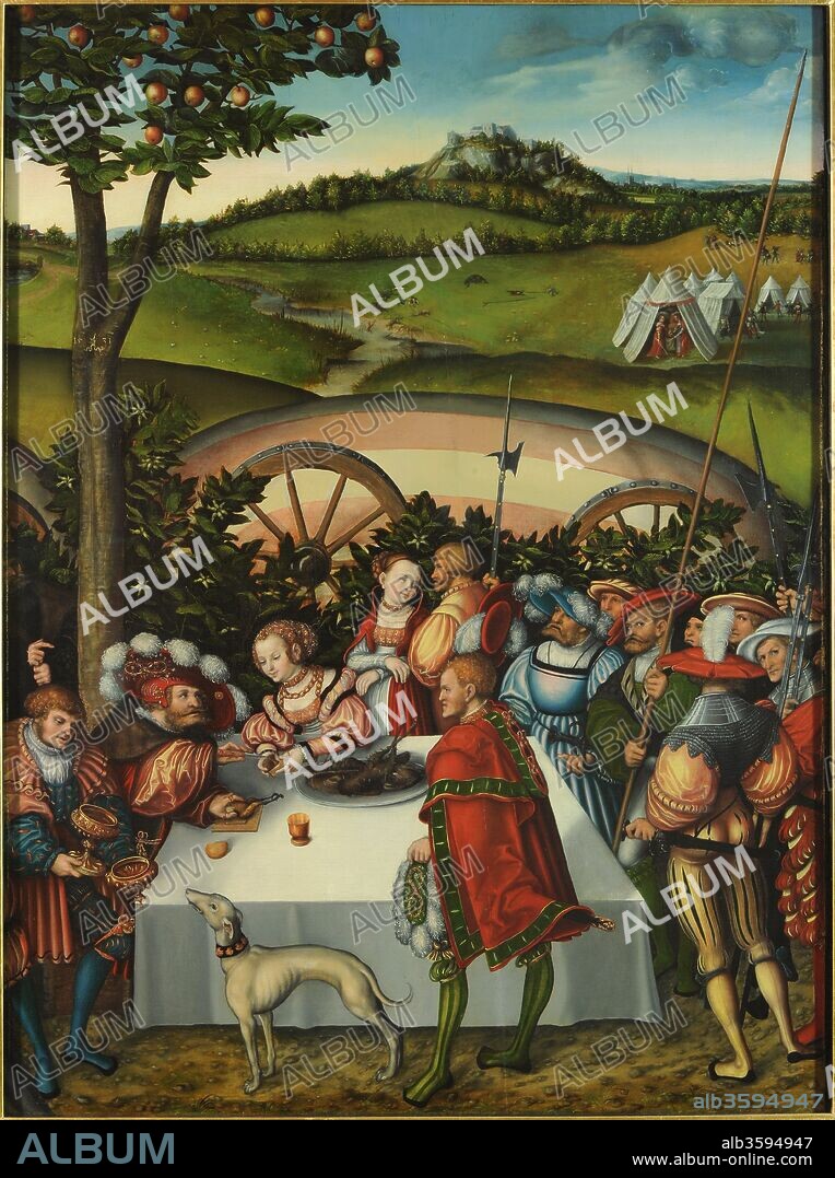 CRANACH, LUCAS, THE ELDER. Judith at the banquet of Holofernes.