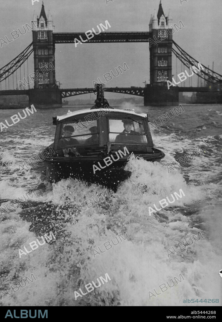 The Police Force Of The River Thames A River Police patrol boat speeding on the River Thames, with Tower Bridge in the background. The oldest part of London's Metropolitan Police Force, the Thames River Police, was formed in 1798. In 1839, ten years after Sir Robert Peel had formed his police force, the two combined to become the Metropolitan Police as we know it today. The River Police Station at Wapping is built on the site of London's oldest court - the "Thames Police Court". Although they keep a sharp lookout for wrongdoers, the River Police are more often employed in rendering first aid to drowning people, or helping river workers, than in making arrests. April 11, 1946.