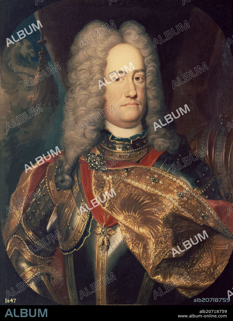 RETRATO DE CARLOS VI EMPERADOR SACRO IMPERIO ROMANO (1685-1740) - ARCHIDUQUE CARLOS - ARCHIDUQUE DE AUSTRIA.