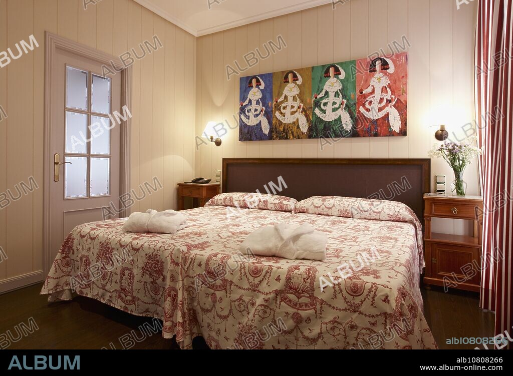Hotel room. Cestona Hotel and Spa, Gipuzkoa, Basque Country, Spain.
