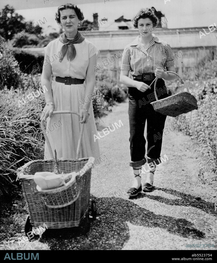 Princess Manna With Princess Alexandra - General Scenes & Portraits. September 07, 1954.