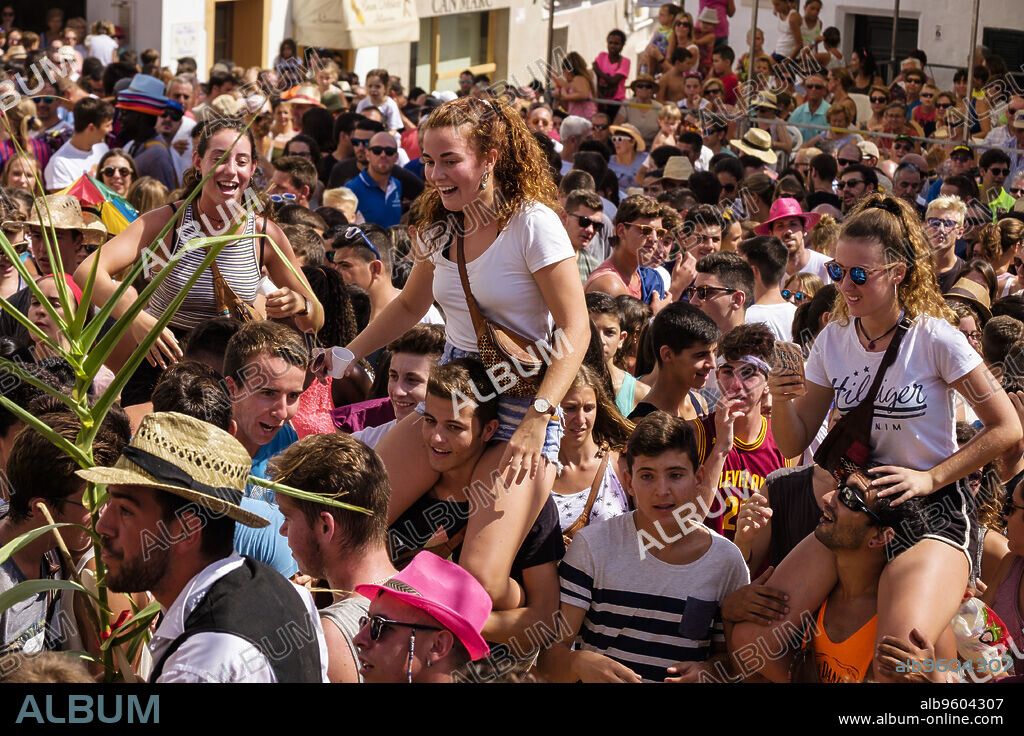 parodia de Jaleo, Jaleo d'Ases, fiestas de Sant Bartomeu, Ferreries, Menorca, balearic islands, Spain.