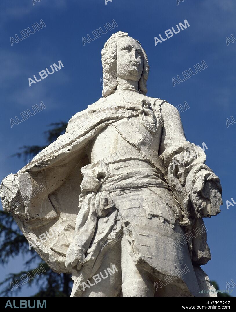 Ferdinand VI of Spain (1713-1759). The Learned. King of Spain. Bourbon dynasty. Statue of monarch. San Fernando de Henares. Spain.