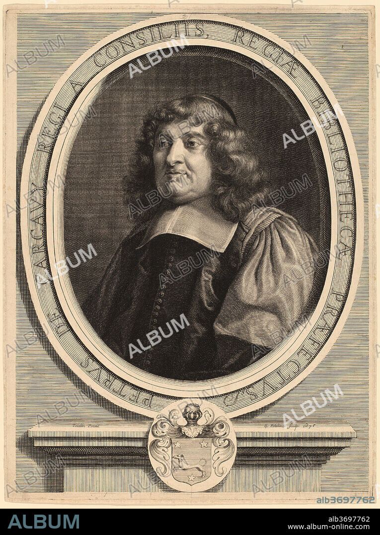 GERARD EDELINCK AFTER LOUIS TESTELIN. Pierre de Carcavy. Dated: 1675. Medium: engraving.