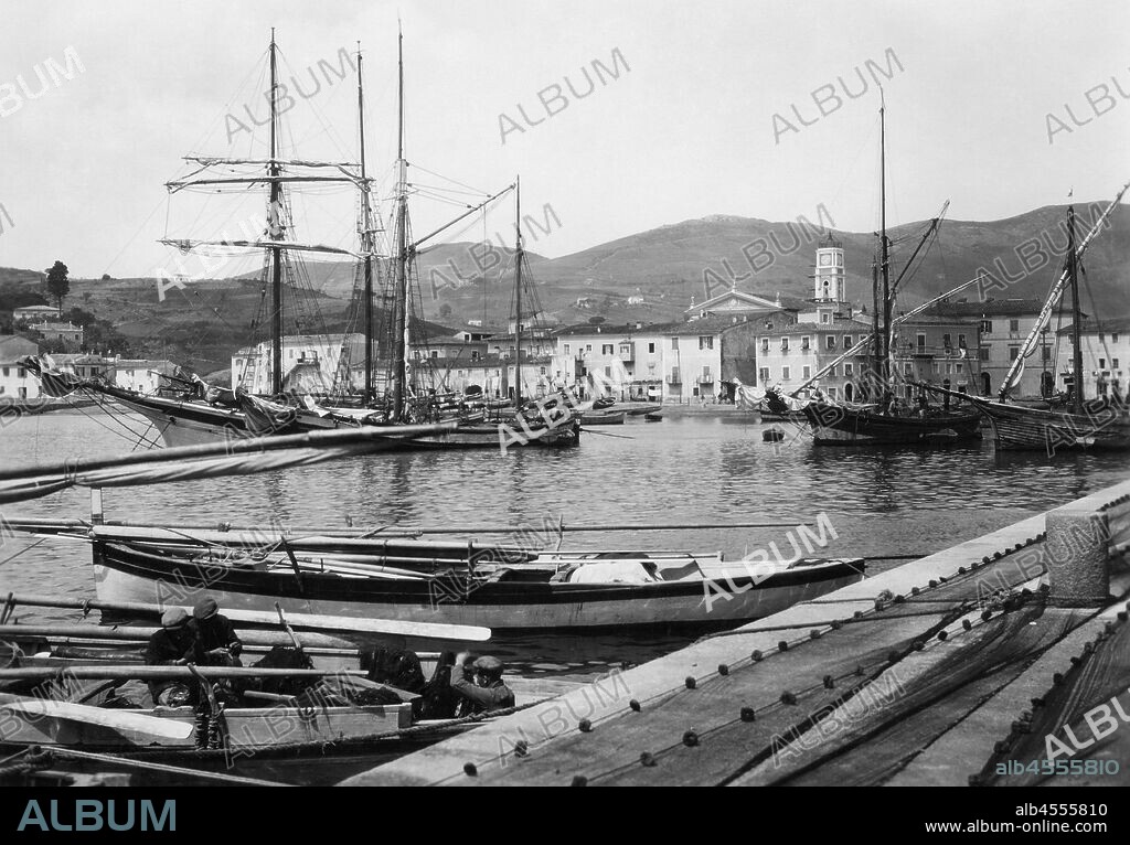 Tuscany. island of elba. view of porto longone the present porto azzurro. 1930.