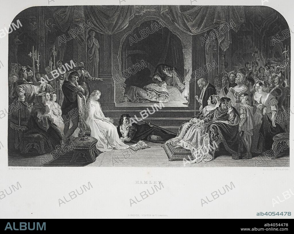 WILLIAM SHAKESPEARE and DANIEL MACLISE. A scene from 'Hamlet'. The Works of Shakspere. Imperial edition. Edited (with a biography) by Charles Knight, etc. London : J. S. Virtue & Co., [1877?]. Source: L.R.410.f.7, opposite page 148. Language: English.