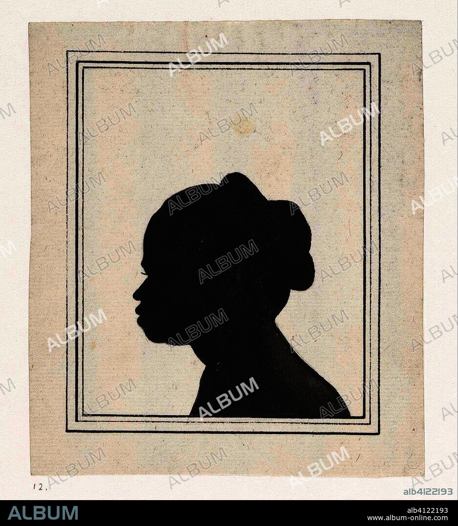 Silhouette portrait of slave Sara. Draughtsman: Jan Brandes. Dating: Jun-1780 - 26-Aug-1785. Place: Jakarta. Measurements: h 148 mm × w 129 mm.