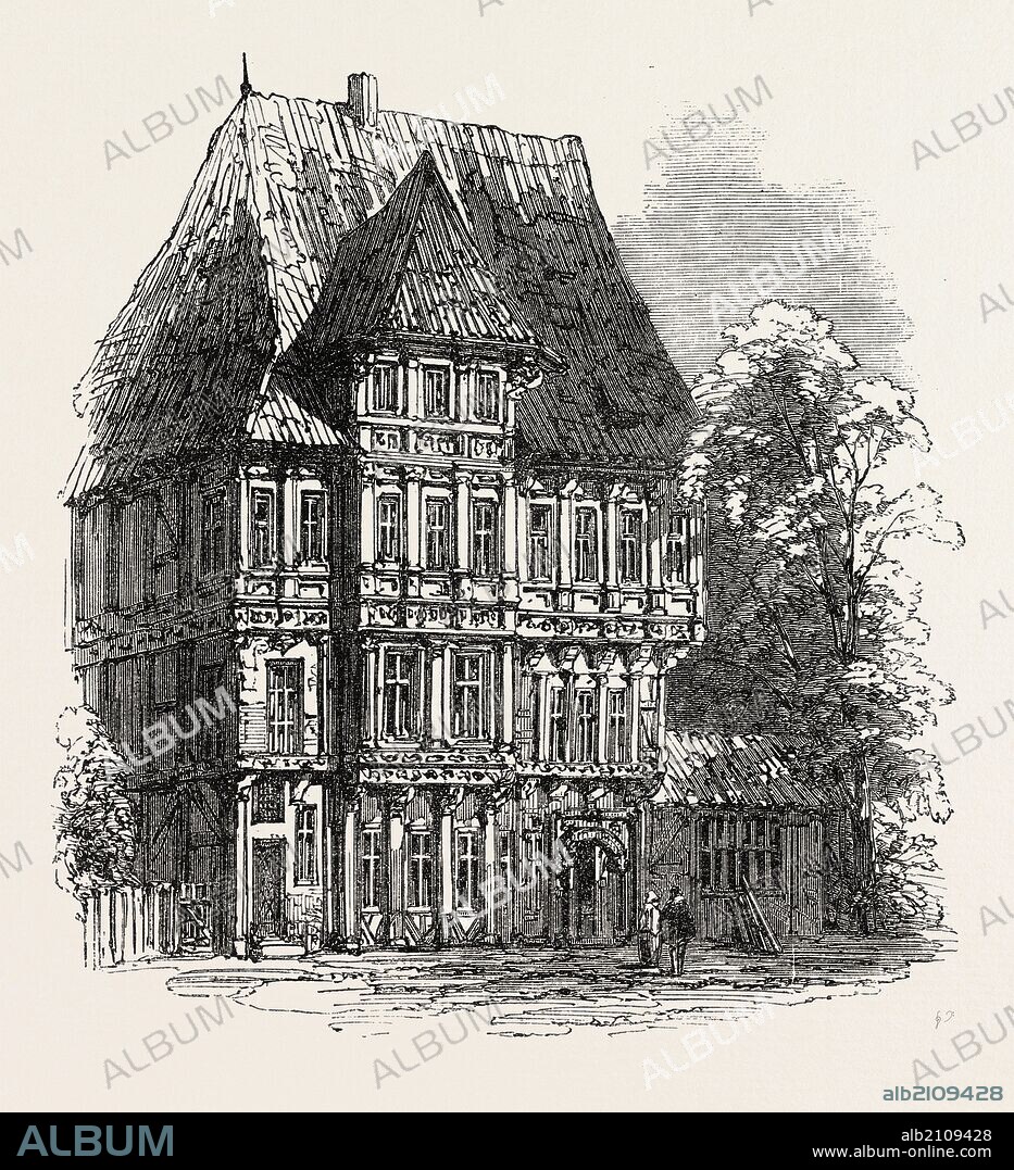 BRUNSWICK: OLD HOUSES NEAR THE CATHEDRAL, 1864.