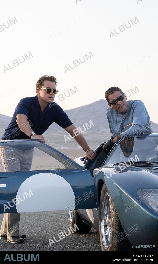 CHRISTIAN BALE and MATT DAMON in FORD V FERRARI, 2019, directed by JAMES MANGOLD. Copyright Twentieth Century-Fox.
