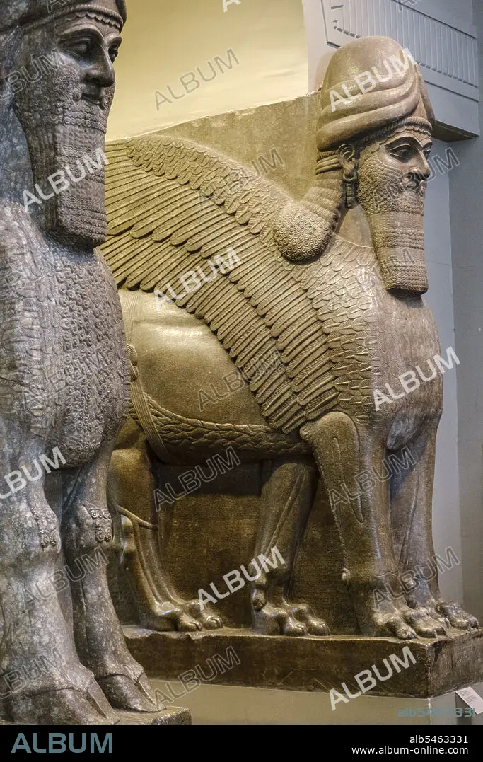 大英博物館 人頭有翼獅子像 winged bull bookstand album_alb5463331.webp