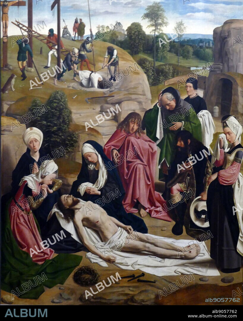 Beweinung Christi. The lamentation of Christ. c1460-1465. The panel originates from the high alter of the Chapel of the Order of St John in Haarlem. The alter is the masterpiece by Geertgen tot Sint Jans, the most important master of Dutch painting of the 15th century.