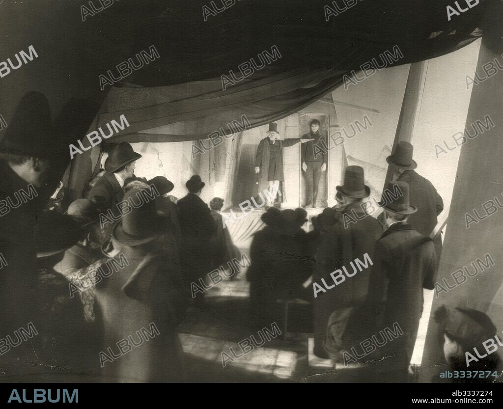 ANONYMOUS. Werner Krauss and Conrad Veidt in film "The Cabinet of Dr. Caligari" by Robert Wiene.