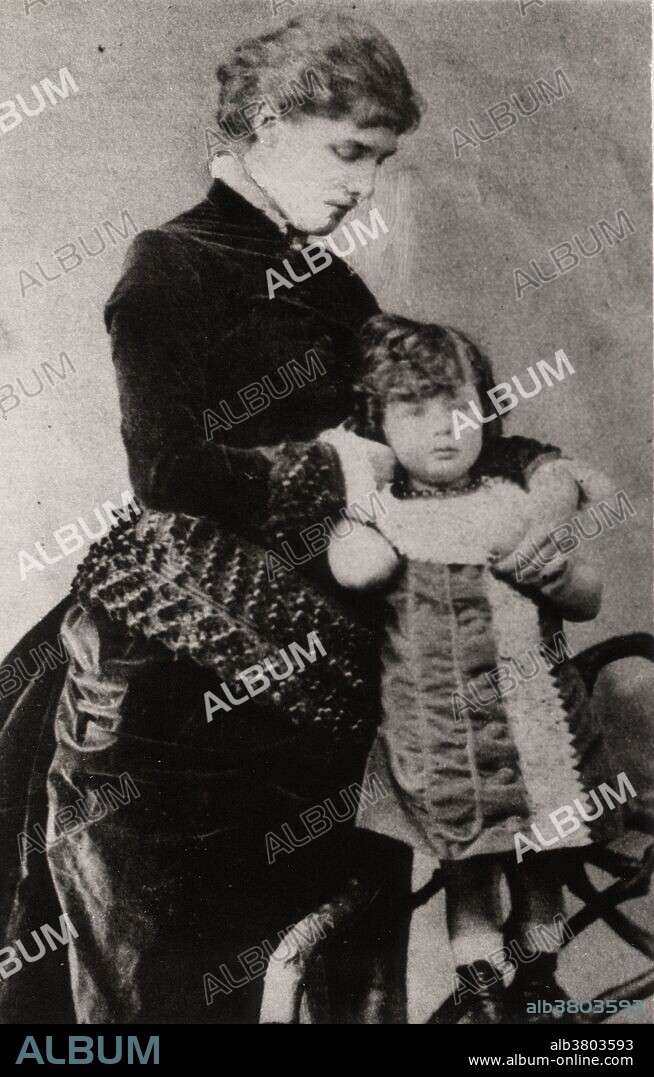 Young Winston Churchill with His Mother, 1878