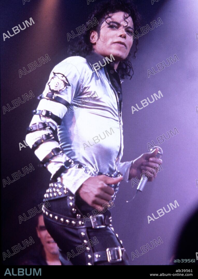 Michael Jackson on stage.