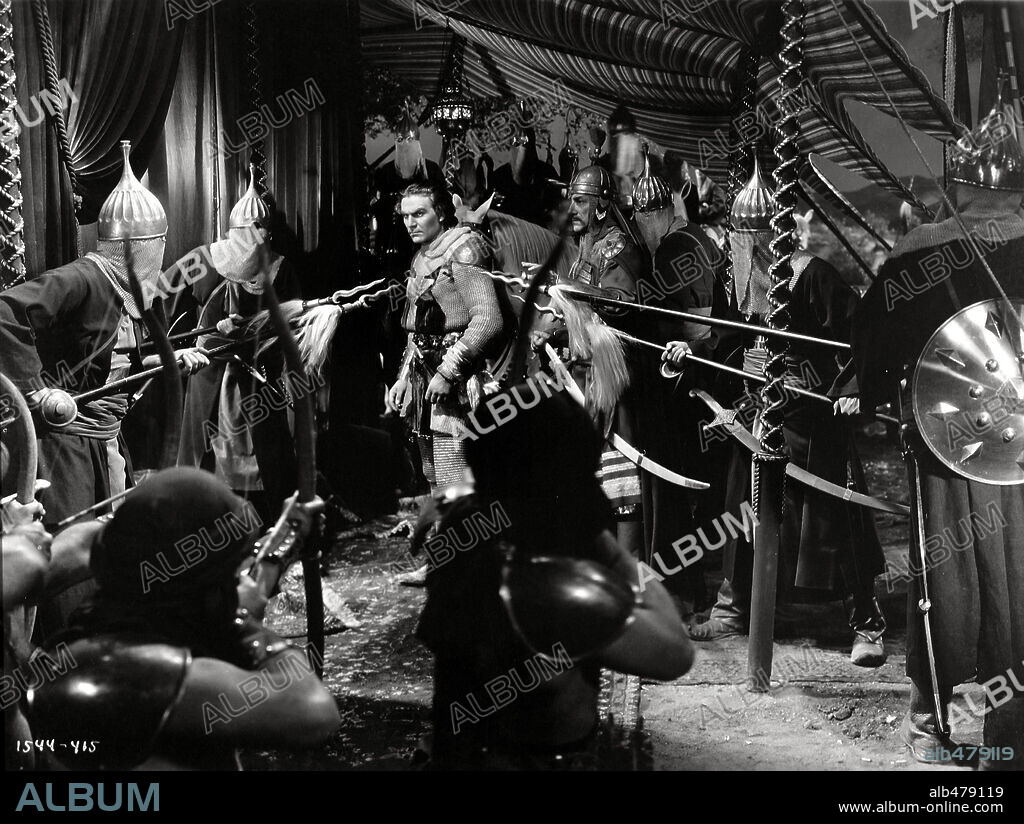 HENRY WILCOXON en LAS CRUZADAS, 1935 (THE CRUSADES), dirigida por CECIL B DEMILLE. Copyright PARAMOUNT PICTURES.