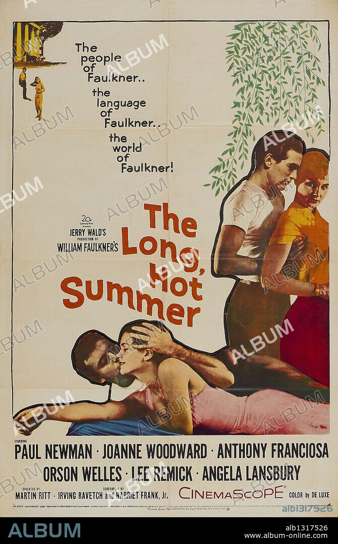 Poster de EL LARGO Y CÁLIDO VERANO, 1958 (LONG, HOT SUMMER, THE), dirigida por MARTIN RITT. Copyright 20TH CENTURY FOX.