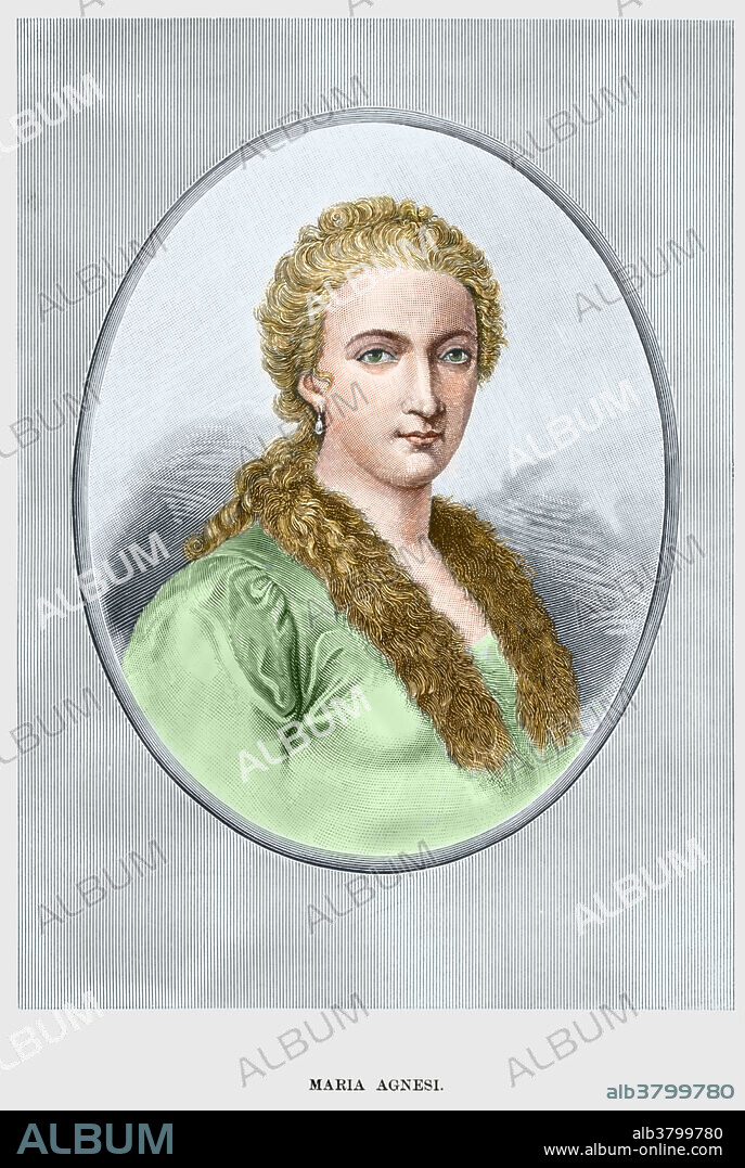 Maria Gaetana Agnesi (1718-1799), Italian scholar and mathematician. Agnesi was one of 24 children born to a mathematics professor in Bologna. She was a prodigy, speaking at least six languages by age 11. Later interests included subjects such as geometry and ballistics. Encouraged by her father, she spoke at public debates. However, an illness that caused convulsions and headaches curtailed these public appearances, and she became more reclusive. She devoted herself to mathematics and, in 1748, published a widely praised book on analytical mathematics. In 1750, she was appointed professor of mathematics and philosophy at Bologna University.