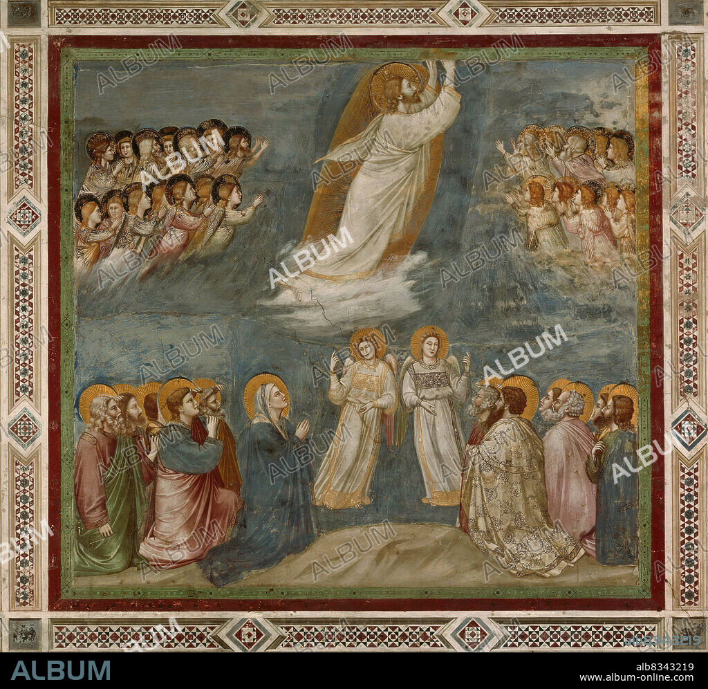 GIOTTO DI BONDONE. The Ascension of Christ (From the cycles of The Life of Christ).